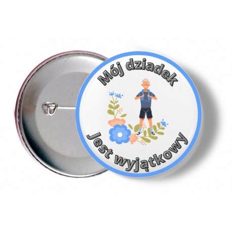 Przypinka do prezentu na Dzień Dziadka