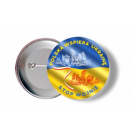 Polska Wspiera Ukrainę Przypinka Stop Wojnie