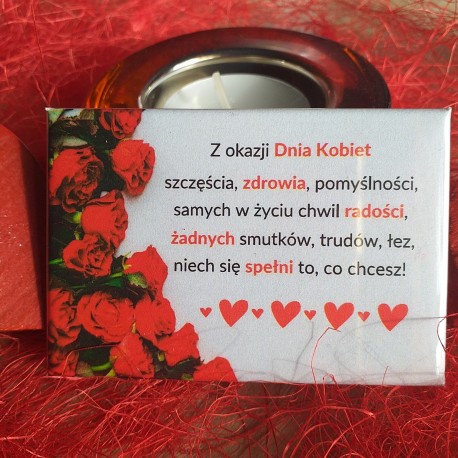 Magnes z życzeniami na Dzień Kobiet
