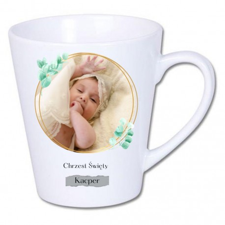 Kubek latte Chrzest Podziękowanie dla Chrzestnych życzenia
