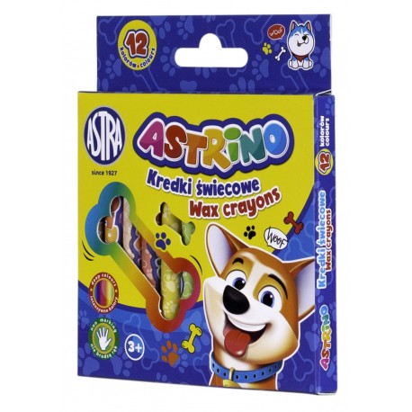 Kredki świecowe Astrino 12 kolorów 8mm