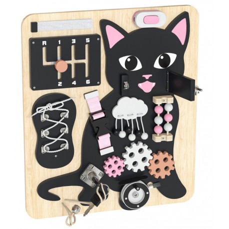 SENSORYCZNA TABLICA MANIPULACYJNA KOTEK LULILO KICIAO