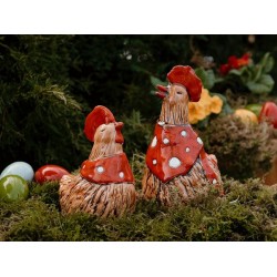 Wielkanocne ozdoby,dekoracje ogrodowe-kurka z apaszką28