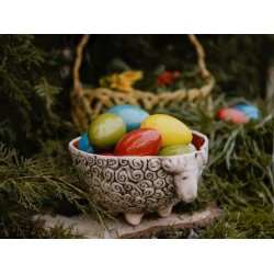 Baranek misa, półmisek. Ceramiczna Dekoracja Wielkanocna.