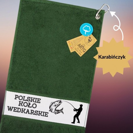 Ręczniki reklamowe z logo Ręcznik 30x50 z karabińczykiem