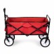 Składany duży wózek ogrodowy plażowy turystyczny transportowy czerwony
