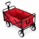 Składany duży wózek ogrodowy plażowy turystyczny transportowy czerwony