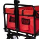 Składany duży wózek ogrodowy plażowy turystyczny transportowy czerwony