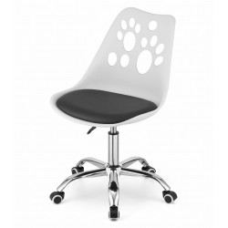 Krzesło obrotowe z podnośnikiem - PRINT biało czarne