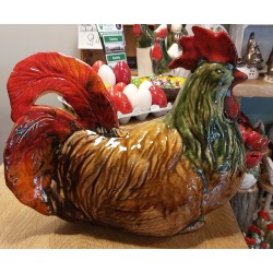 Dekoracje do domu i ogrodu Kura 21 cm x 28 cm duża pełna brązowa duże pióra