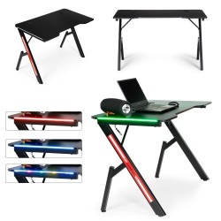 Biurko gamingowe komputerowe stół dla gracza rgb podświetlane
