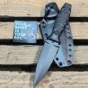 Nóż ręcznie robiony Bootknife in black Stal O2 4mm. 20.5cm