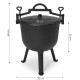 Kociołek żeliwny stojący 10L garnek myśliwski ognisko grill MultiGarden