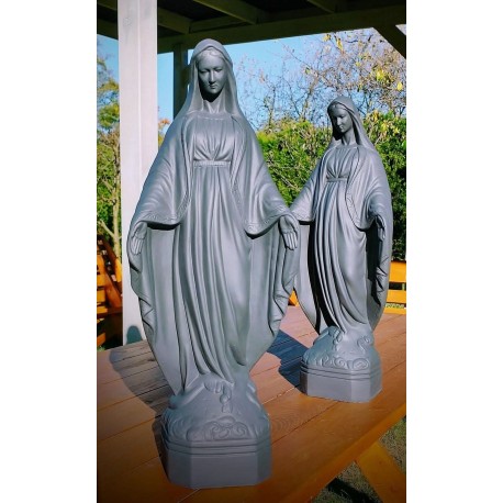 Figurka, Figura betonowa Matki Boskiej Duża 68cm antracyt matowy