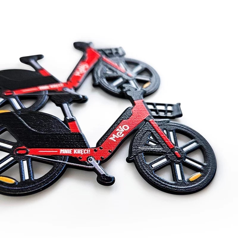 Brelok metalowy Rower 3D z logo lub inna grafiką