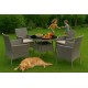 Meble ogrodowe z technorattanu komplet 4 krzesła, okrągły stolik MultiGarden