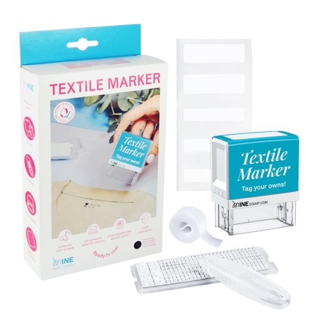 PIECZĄTKA DRUKARENKA DO ODZIEŻY COLOP DIY PRINTER IQ ROZMIAR 20 BIAŁY - PODUSZKA: CZARNA - TUSZ SPECJALNY