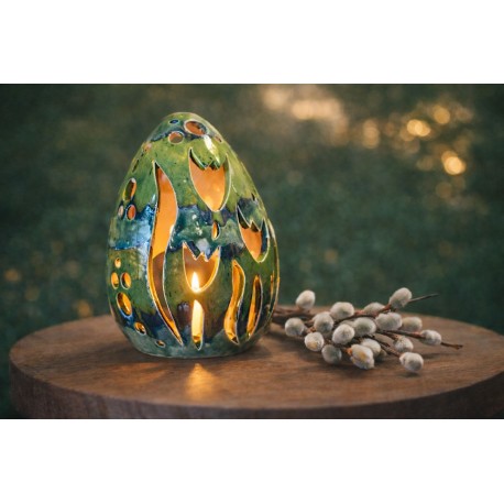 Jajko wielkanocne ażurowe lampion duże 25 cm