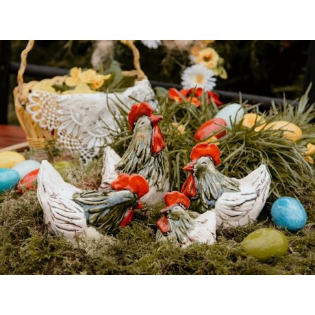 Wielkanocne dekoracje i ozdoby ogrodowe.Kurka nioska.1