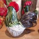 Kogut, kogucik czarne pióra. Wyrób ceramiczny duży 19 cm