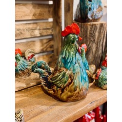 Kura nioska 28 cm - duża- Turkus wyrób ceramiczny