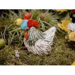 Kura, Kurka nioska jasna duża 17 cm Wyrób ceramiczny