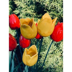 Tulipan, tulipany kwiaty ceramiczne wys.kwiatu 7 cm, dł. łodygi 50 cm