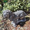 Piesek Cavalier betonowa figurka ogrodowa duży piesek