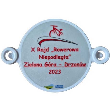 Szprychówka odblaskowa do roweru druk Logo dwustronny