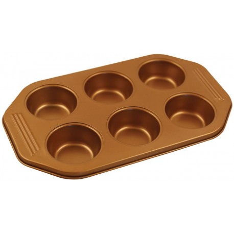 FORMA DO PIECZENIA MUFFINY x6 NON-STICK KLAUSBERG COPPER | KB-7375