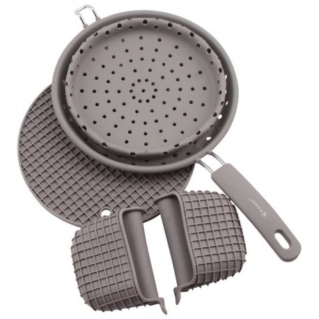 SILIKONOWY ZESTAW KUCHENNY Z DURSZLAKIEM KASSEL 93705